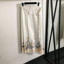 Retro paarden gezicht rokken meisjes elegante jurk dames luxe rok vakantie persoonlijkheid lange rokken designer jurken