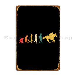 Retro Horse Racing Men Metal Plaque Design Wall Cuisine Print Print Designing Sign Poster