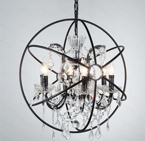 Rétro industrie pendentif LED lampes noir/rustique bougie Lustres suspension pour la maison hôtel déco Lustres éclairage