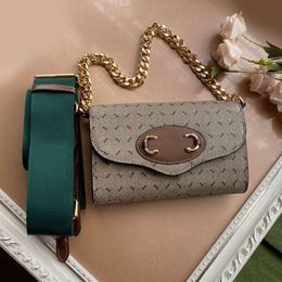 Retro IORSEBIT Crossbody Tas Keten Handtas Portemonnee Verwijderbare riem Mode Letters Gouden hardware Dame Koppeling Portefeuilles Flap Messenger 2681