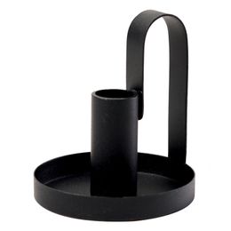 Retro Iron Taper Candle Holder Black Metal Candlestick Stand Church Country Club Home Kitchen Dinner Party Decoratie