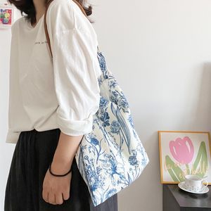 Bolsa de axila de cuerda de vaca retro Jacquard, bolsa de cuerpo transversal ajustable, bolso de hombro de tela delgada para mujeres de flores chinas
