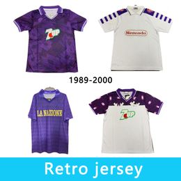 Maillot rétro 1989 1991 1992 1994 1996 1998 2000 Maillot de football classique vintage ACF Fiorentina Batistuta Baggio Costa Montolivo Maillot joueur