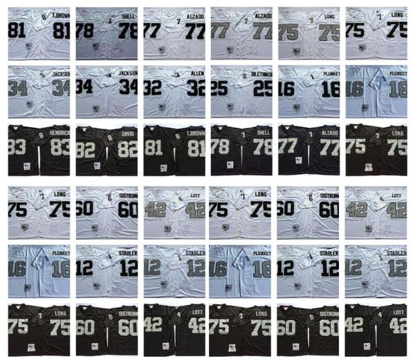 Maillot rétro 34 Bo Jackson 75 Howie Long 81 Tim Brown 32 Marcus Allen 77 Lyle Alzado 12 Ken Stabler Lester Hayes 42 Ronnie Lott M4398680