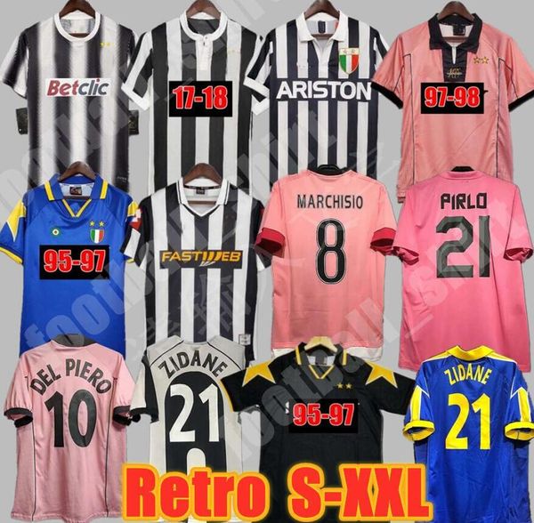 Retro Juventus DEL PIERO Conte maillots de football PIRLO Buffon IULIANO 84 85 92 95 96 97 98 99 02 03 04 05 94 95 ZIDANE Maillot ancien DAVIDS Conte chemise 11 12 15 16 17 18 VIERI