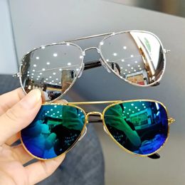 Retro Kids Zonnebril Luxe ontwerper UV400 Kinderen Outdoor bril Sun Glasses Sinten Baby Baby Girls Eyewear Gafas de Sol 240416