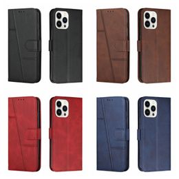 Étuis portefeuille en cuir rétro pour Iphone 15 Pro Max Plus Samsung S23 FE M14 F14 A25 5G OPPO Realme 11 Pro C53 C55 A1 9i Vintage Flip Cover Frame Credit ID Card Slot Holder Pouch