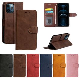 Retro PU Cartera de cuero Flip Stand Cases para Iphone 14 13Pro 13 Pro Max 12 12Pro 12Promax 11Promax 13mini XR XS 8 plus Ranura para tarjeta Soporte magnético Cubierta de libro