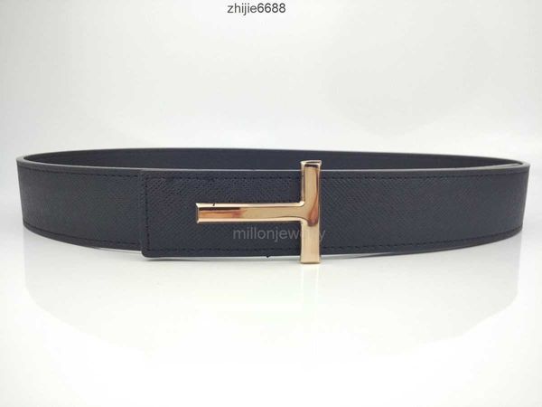 Retro Leathers Cowhide Real Ford Gold Designer Black Buckle TF Belt - Pour Tom Women 3 Couleur mate Silver en cuir Belts de qualité Men de qualité