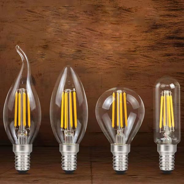 Bulbo de LED retro Vintage Socket Diy Cordete Pendiente Incandescente Bulbo de 220V 110 V Luces de filamento de luces navideñas