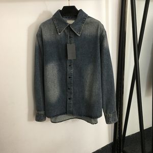 Rétro lettres broderie vestes Denim Cardigan manteau femme grande taille vêtements d'extérieur classique à manches longues veste de moto