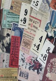 Retro Bibliotheek TAG Gemengd Papier Sticker Kits Gestanst Voor DIY Scrapbooking Junk Journal TN Planner Po Card Making S03012029183