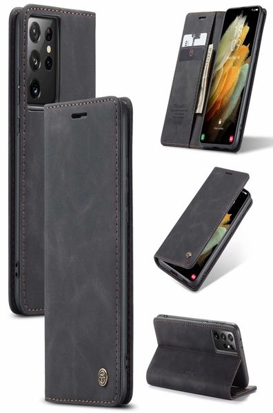 Étui portefeuille à rabat en cuir PU mat rétro, étui pour Samsung Galaxy S21 Ultra S20 note 20 Note 10 S10 Plus S9 A71 A506081960