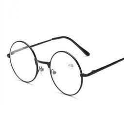 Retro Men Mujeres Mirror redondo Gafas de lectura para gafas de marco de metal Mirror liso Personalizado + 100 ... + 4008215725