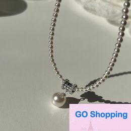Collier de perles en argent Sterling 925 pour femmes, Design minoritaire rétro, petite taille, chaîne de clavicule de luxe légère, à la mode