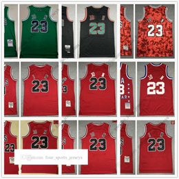 Retro Mitchell and Ness Basketball Jerseys 84-85 98 97-98 saison de compétition n ° 23