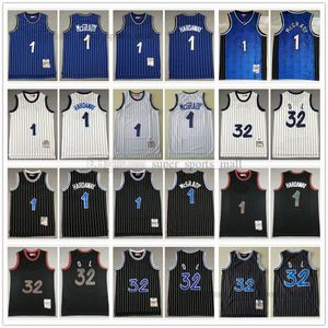 Vintage Jerseys basketbal 1 Penny Tracy Hardaway McGrady Jersey gestikt wit zwart blauw 1993-94 1994-95 2003-04