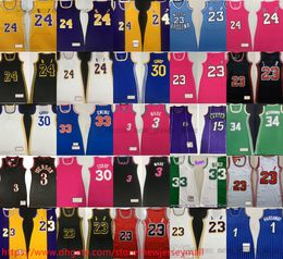 Classique Rétro Femmes Robe Basketball 15 Vince Carter Jersey Jupe Cousue Allen Iverson Patrick Ewing Penny Hardaway Dwyane Wade Stephen Curry Antetokounmpo