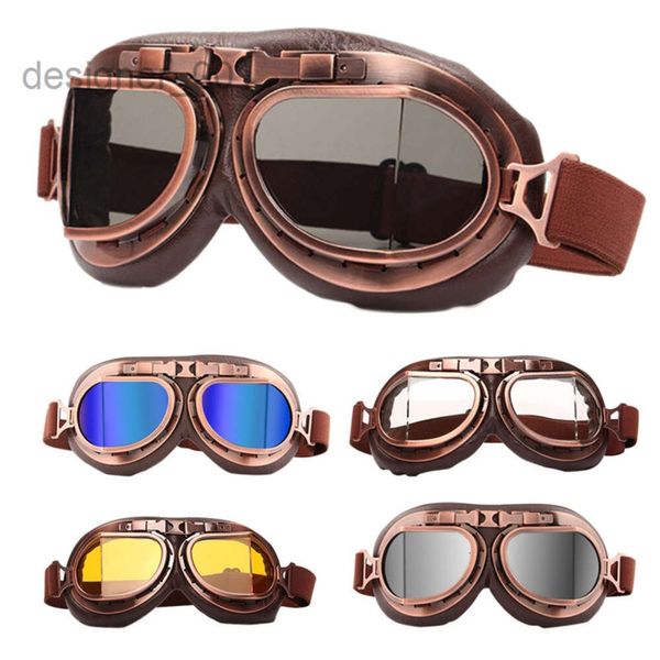 Motorcycle rétro Goggles à l'épreuve de sable à l'épreuve de sable Lunettes de soleil Verres à vent Dust Tactical Fashion HHA257 R8JU