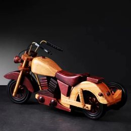 Motorcycle rétro Raletage à vin rouge en bois Solaire de bouteille de vin en bois massif