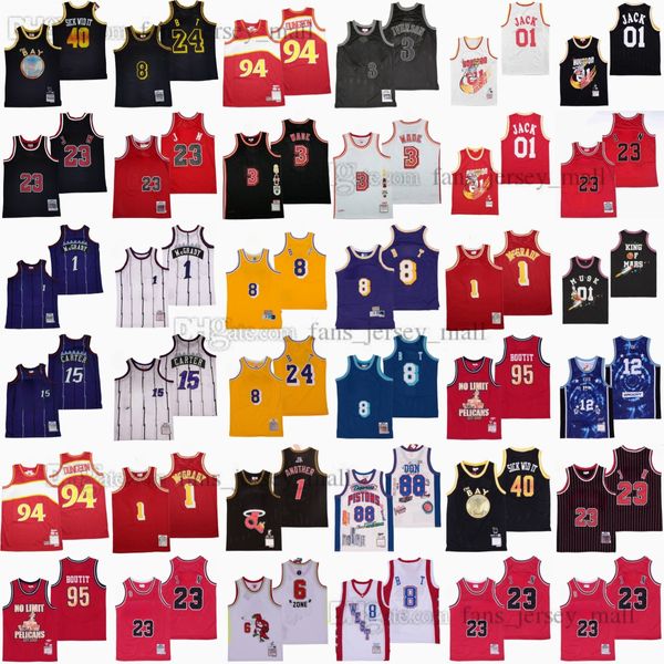 Maillots de basket-ball de film rétro cousus Tracy McGrady Musk King Mars Boutt TDE Un autre Don Aucun malade Wid TT Jack Dungeon Dwyane Wade Vince Carter