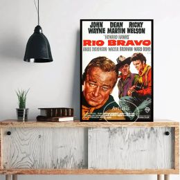 Movie rétro Rio Bravo Affiche classique du cinéma occidental Film d'art Art Imprimés peinture imprimées Mur Images Nordic Art Room Decoration