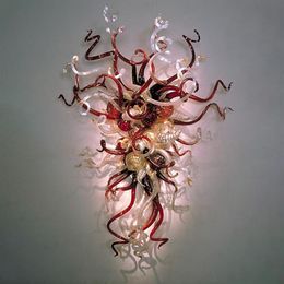 Retro Murano Lamps Sconce Decoración soplada a mano Estilo americano Lámpara de pared de arte de vidrio coloreado para el hogar el2602