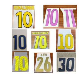 Retro NameSet Henry Lbyahimovic Suarez A.Iniesta Puyol Eto Ronaldinho David Villa Imprimée du football Patch Badge