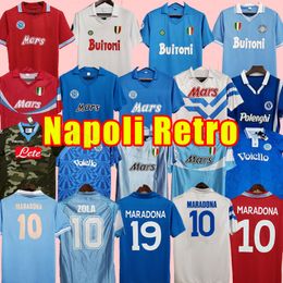 Retro Napoli Soccer Jerseys Maradona Naples Mertens Alemao Careca Maradona Hamsik Vintage Football Shirt Calcio 86 87 88 89 90 91 92 93 1986 1987 1988 1989 1991 1992