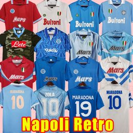 Retro Napoli camisetas de fútbol MARADONA Nápoles MERTENS ALEMAO CARECA MARADONA HAMSIK camiseta de fútbol vintage calcio 86 87 88 89 90 91 92 93 1986 1987 1988 1989 1991 1992