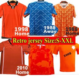 Rétro Pays-Bas homme 1988 Maillots de football à domicile Van Basten Gullit Koeman Vintage Holland Shirt Kit classique