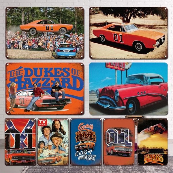 Rétro nostalgie film Art affiche plaque de métal étain signe Vintage voiture autocollants fer peinture maison Garage décor Plaque variété spectacle affiche décor taille 30X20CM w01