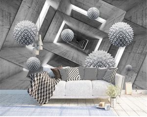 Rétro nostalgique 3D espace industriel vent ciment mur impression numérique HD décoratif beau papier peint