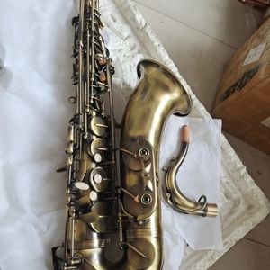 Retro nostalgische b-tune professionele tenorsaxofoon antiek geborsteld vaartuig comfortabele knopgevoel tenor sax jazz instrument