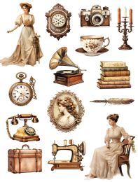 Retro Palace Ladies Stickers Crafts en Scrapbooking Stickers Kids Toys Book Decoratieve sticker DIY -briefpapier