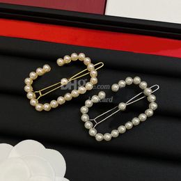 Retro Pearl Lady Hair Clips Fashion Simple Bronettes Hairclips Haar sieraden met doospakket