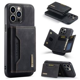 Coque de téléphone rétro Iphone13/14 Pro Max Split Phone coque arrière avec porte-cartes magnétique 2 en 1