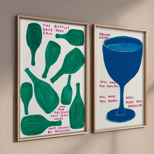 Retro Pop Art Funny Quote Affiche esthétique Food Brink Fruit Simple Canvas Imprimer Mur décor vivant salle de cuisine salle de cuisine décoration