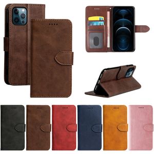 Retro Pu Leather Wallet Flip Stand Case pour iPhone 15 Pro Max 14 13 12 11 XR XS 7 8 Samsung S23 Plus S24 Ultra A14 A05S A15 A54 A35 A55 5G Magnétique Magne de carte