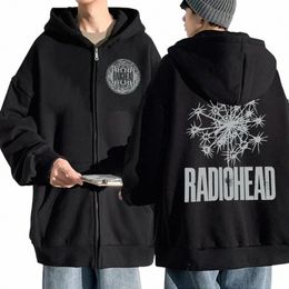 Retro Rock Band Rahead Zip Up Sudadera con capucha Hip Hop Álbum de música Imprimir Sudadera Streetwear Hombres de gran tamaño LG Manga Abrigo Sudaderas con capucha X8lG #