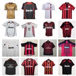 2006 2007 Retro Ronaldo Maldini voetballen Jerseys AC Milans Gullit Van Basten Baresi C. Ancelotti Rijkaard Kaka Inzaghi Weah Baggio Shevchenko voetbalshirt