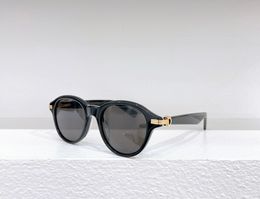 Lunettes de soleil rondes rétro Round Lens noir Menties Summer Summer Gafas de Sol Sonnenbrille UV400 Eye Wear avec boîte