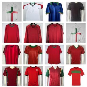 Portugal retro RUI COSTA RONALDO camisetas de fútbol 2016 2017 2018 2019 camiseta de fútbol clásica vintage Camisa de futebol 98 99 02 04 05 06 16 17 18 19 FIGO Manga larga