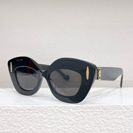 Gafas de sol de pantalla retro Gafas de sol de fibra de acetato de diseñador Anagrama dorado en el brazo Gafas de sol personalizadas de lujo para exteriores Gafas de sol 40127
