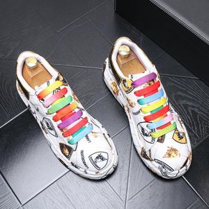 Retro schoenen board station print Europe dik zolen platformlaarzen vergroten mode casual zapatillas hombre b37 999