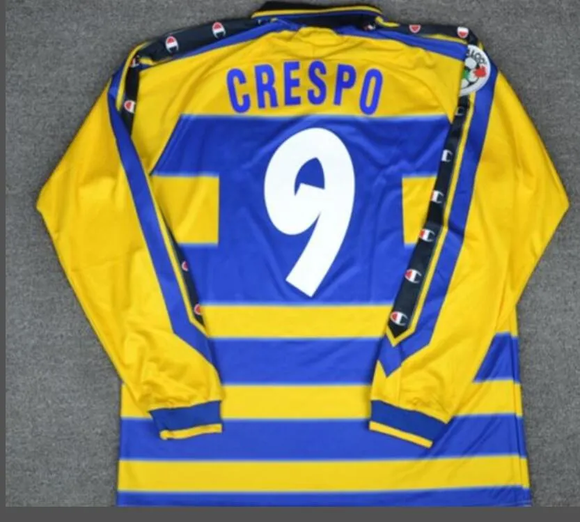 99 00 Parma Crespo Cannavaro Italia Fútbol Retro Camisetas De Fútbol De