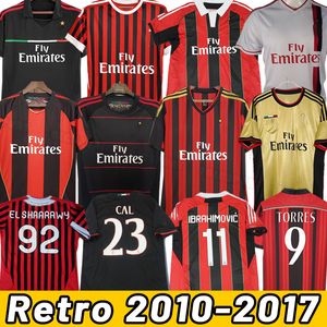 Retro Soccer Jerseys 10 11 12 13 14 15 16 17 2011 2012 2013 2013 Kaka Baggio Maldini Van Basten Pirlo Inzaghi Beckham Gullit Shevchenko Vintage Shirt Classic Kit Milan