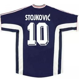 Camisetas de fútbol retro 1990 1992 1998 Camiseta de fútbol de Yugoslavia Mijatovic Pancev Mihajlovic Stankovic Jugovic Stojkovic SAVICEVIC Camisetas de fútbol vintage clásicas
