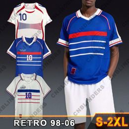 Retro voetbaltruien 1998 2006 Zidane Henry Makelele 98 06 Finale Abidalvieira Camiseta Maillot French Malouda Trezeguet Ribery voetbalshirt