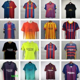 Maillots de football rétro 2008 2009 2010 2011 2012 2013 2014 NEYMAR JR SUAREZ PIQUE Maillot de football vintage XAVI A.INIESTA 08 09 10 11 12 13 14 15 16 17 18 19